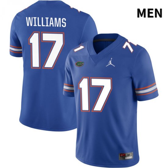 Men's Florida Gators #17 Scooby Williams NCAA Jordan Brand Royal NIL 2022 Authentic Stitched College Football Jersey RIN6062GU